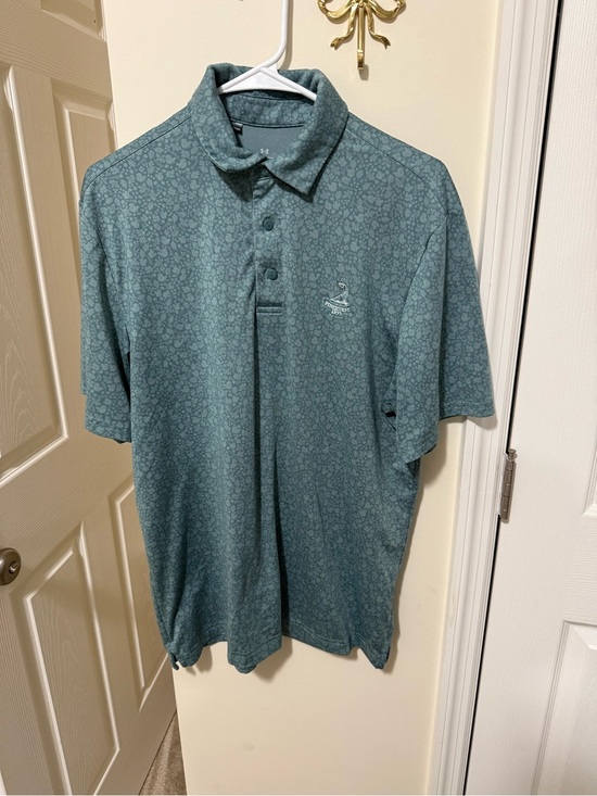 Under Armour Other - Under Armour Men's Teal Micro-Print Polo with Pinehurst Logo